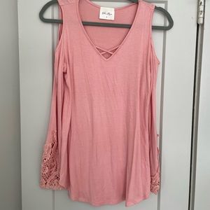 Ella Mara Light Pink Long Sleeve Top